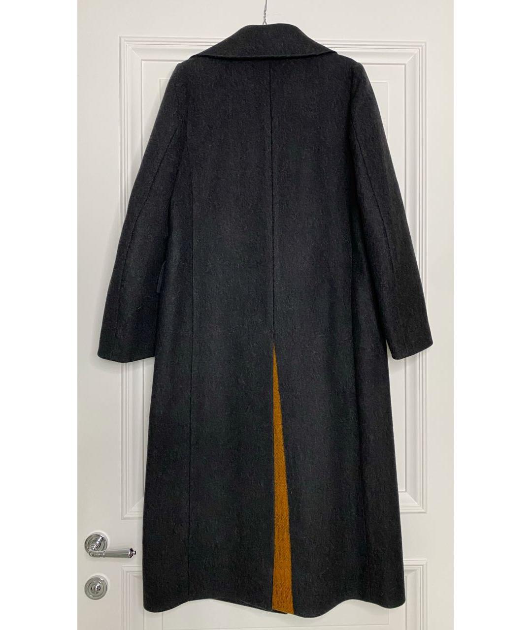 JIL SANDER Антрацитовое шерстяное пальто, фото 2