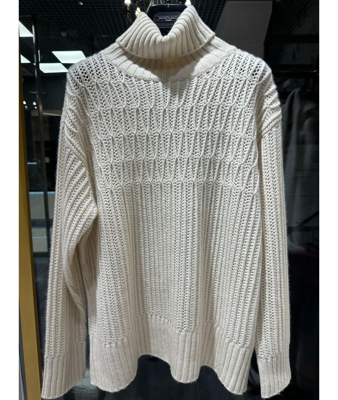AGNONA Белый кашемировый джемпер / свитер, фото 5