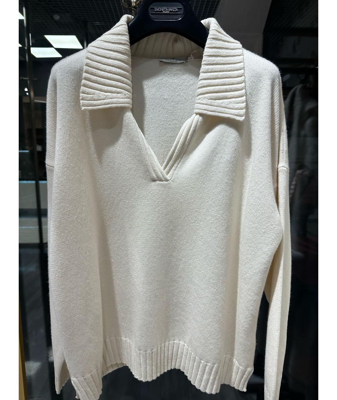 PANICALE Белый шерстяной джемпер / свитер, фото 5