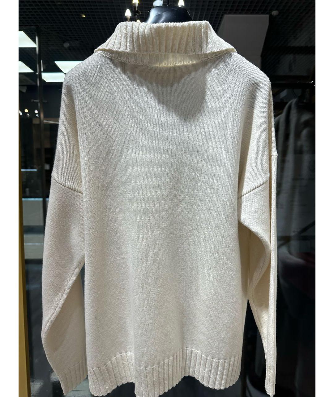 PANICALE Белый шерстяной джемпер / свитер, фото 2