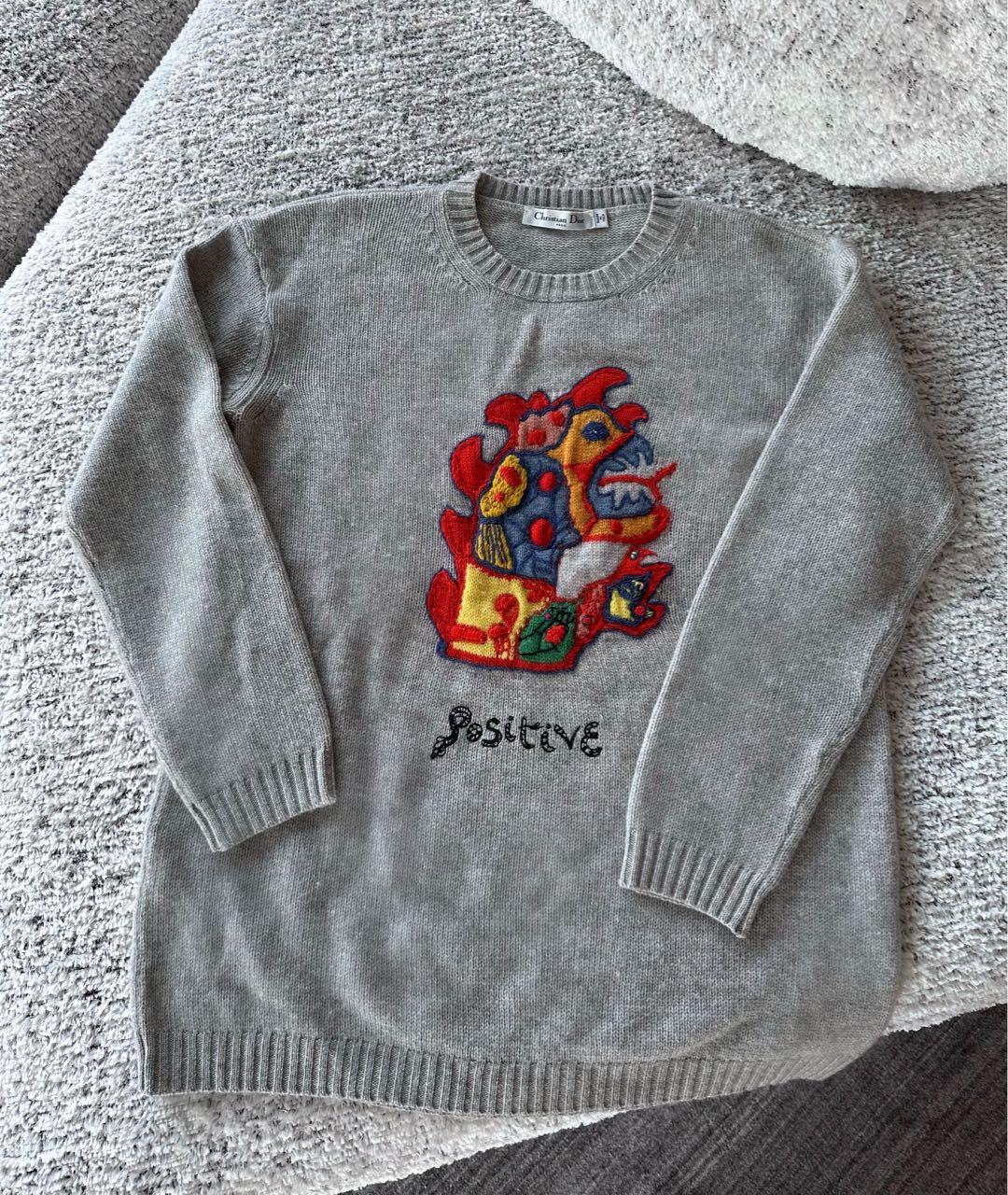 CHRISTIAN DIOR Антрацитовый кашемировый джемпер / свитер, фото 5