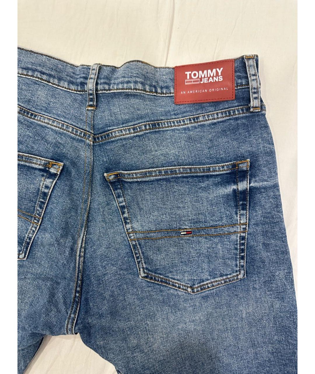TOMMY HILFIGER Синие хлопко-полиэстеровые джинсы скинни, фото 6