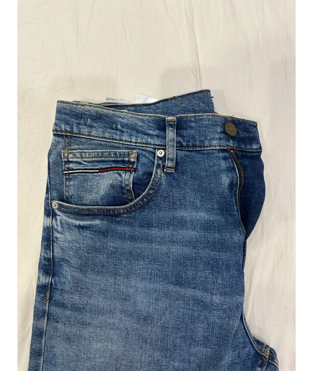 TOMMY HILFIGER Синие хлопко-полиэстеровые джинсы скинни, фото 7