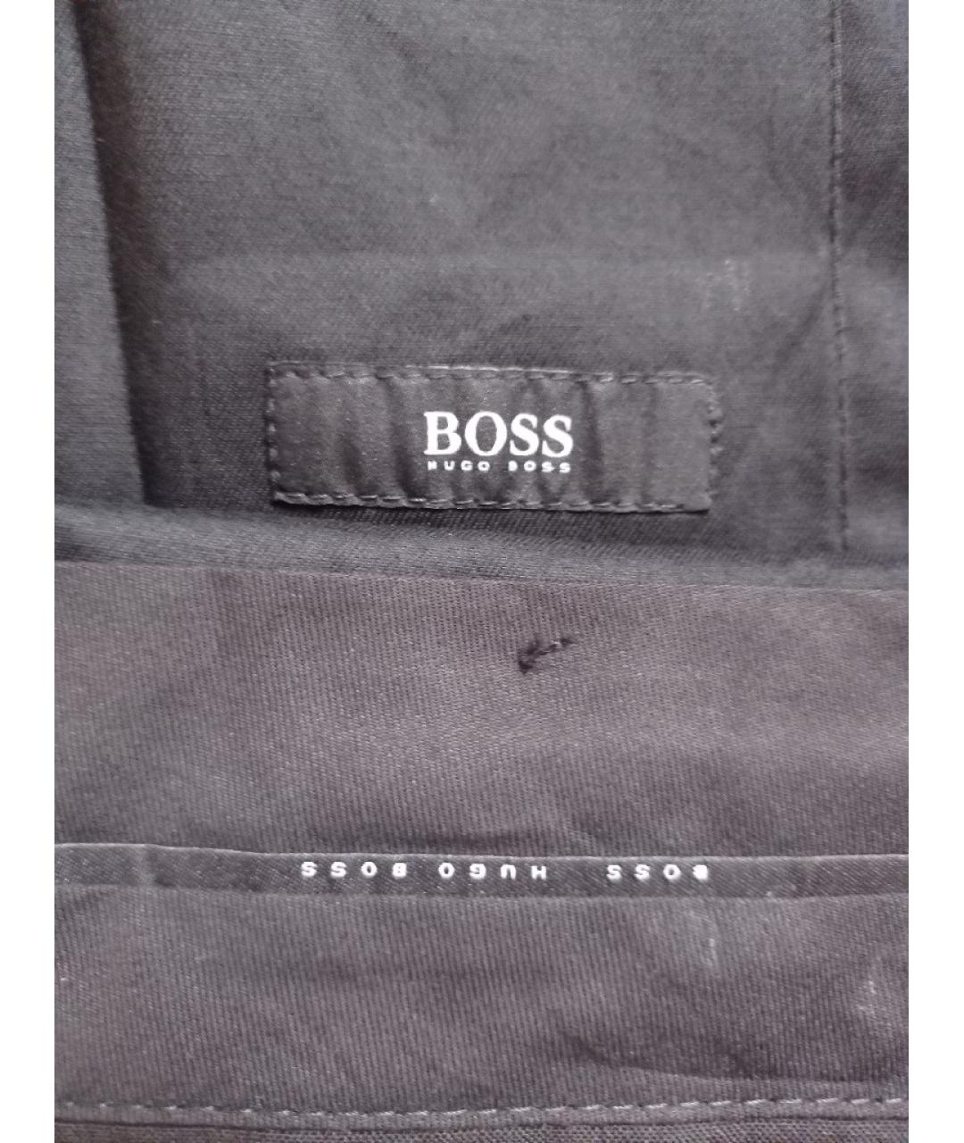 HUGO BOSS Черные шерстяные классические брюки, фото 8