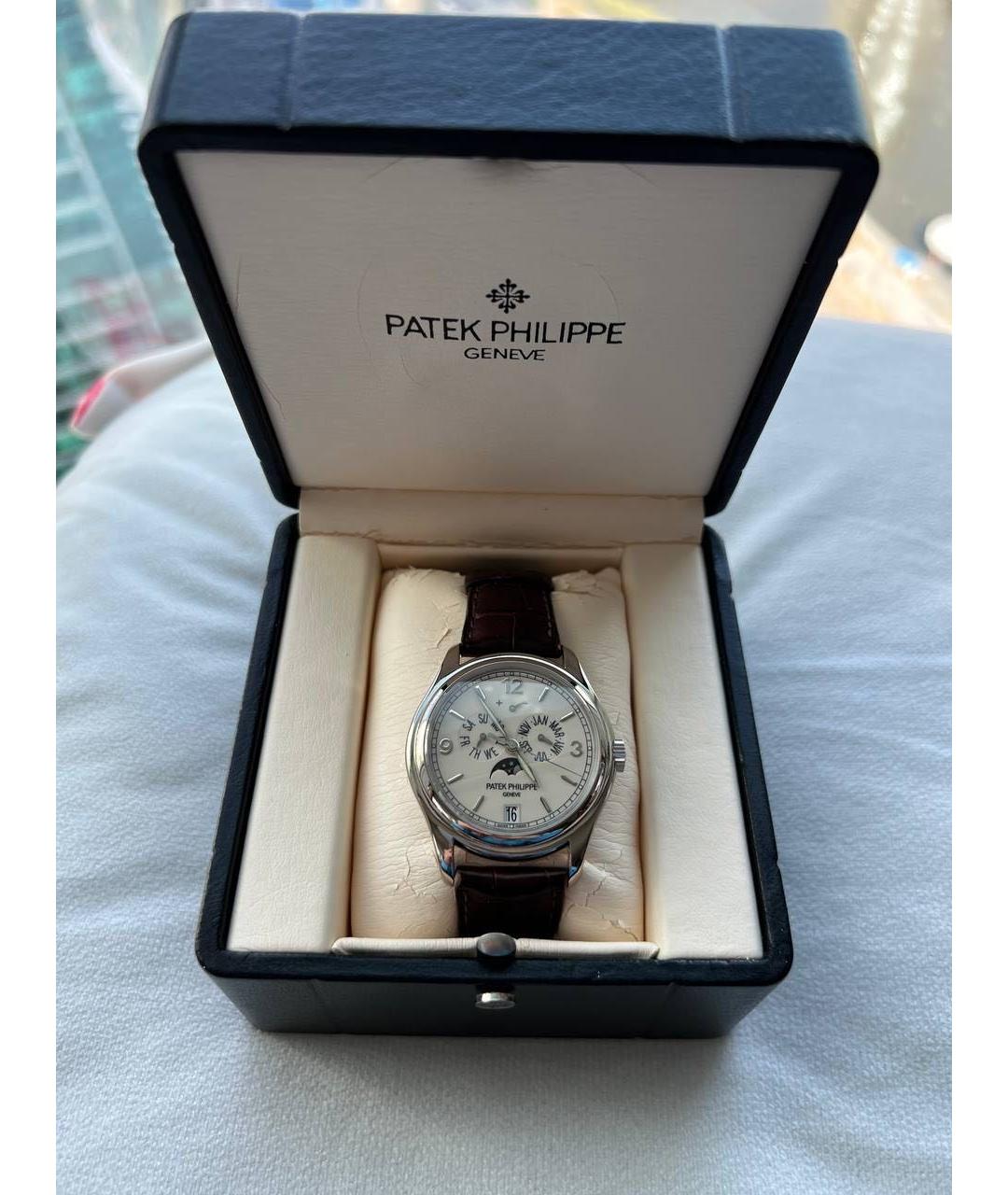 PATEK PHILIPPE Серебряные часы из белого золота, фото 4