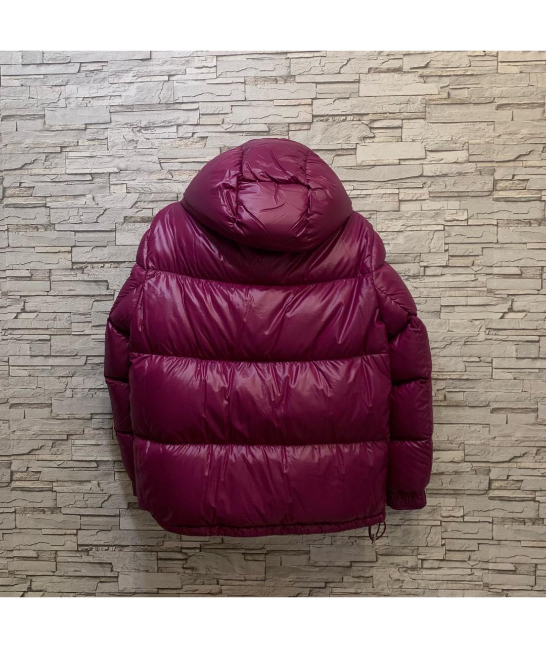 MONCLER Розовый полиэстеровый пуховик, фото 2