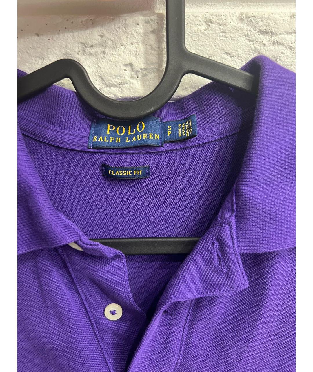 POLO RALPH LAUREN Фиолетовая хлопковая футболка, фото 4
