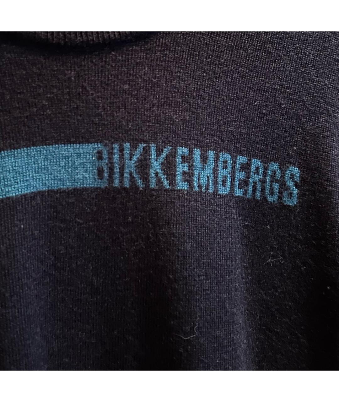 BIKKEMBERGS Темно-синий шерстяной джемпер / свитер, фото 5