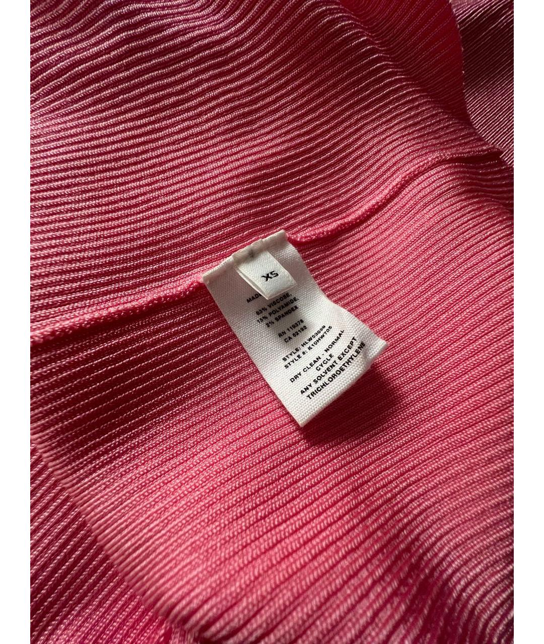 HELMUT LANG Розовое вискозное повседневное платье, фото 3