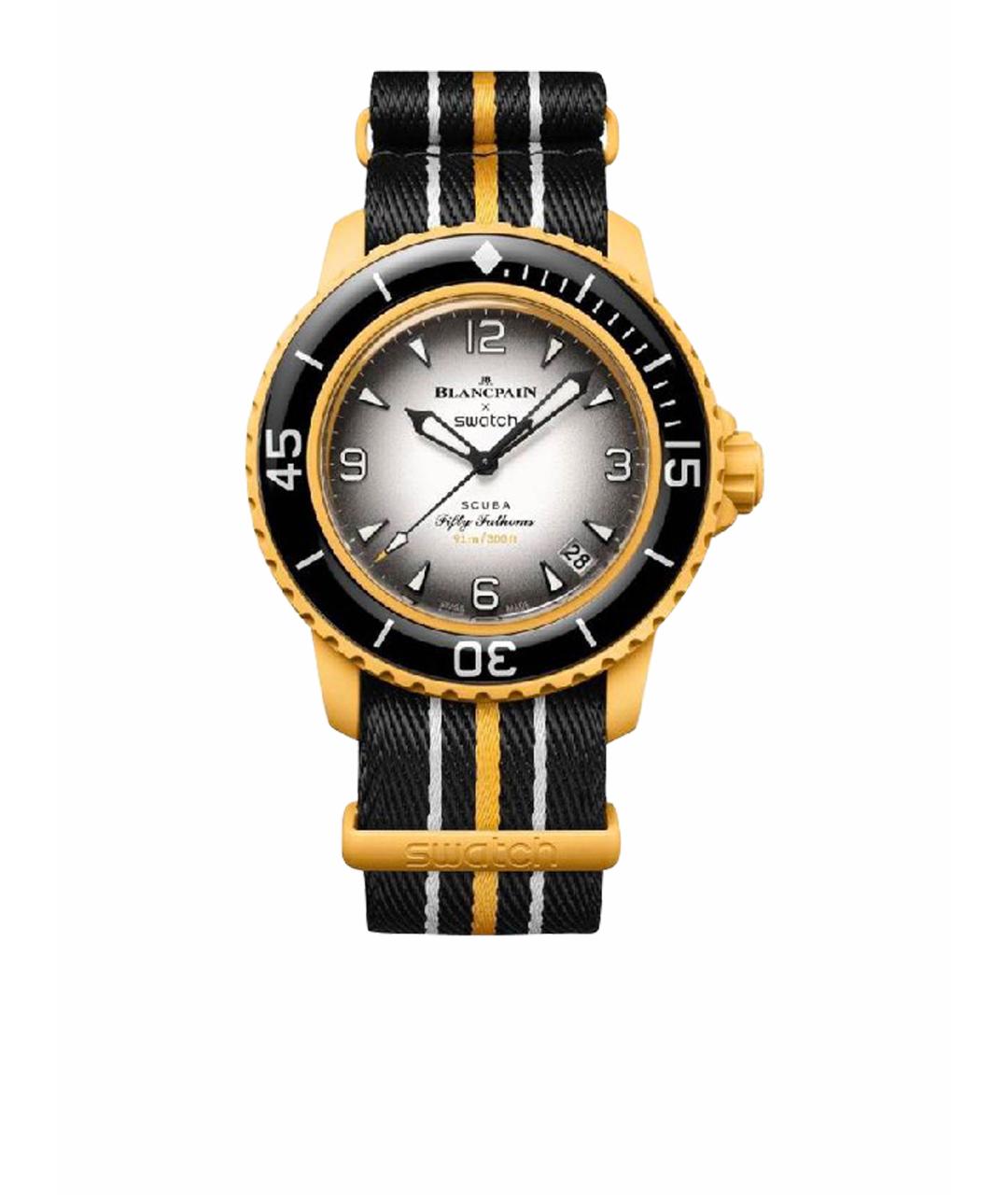 Blancpain Желтые стальные часы, фото 1