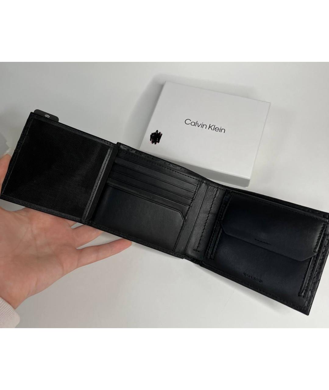 CALVIN KLEIN Черный кошелек, фото 4