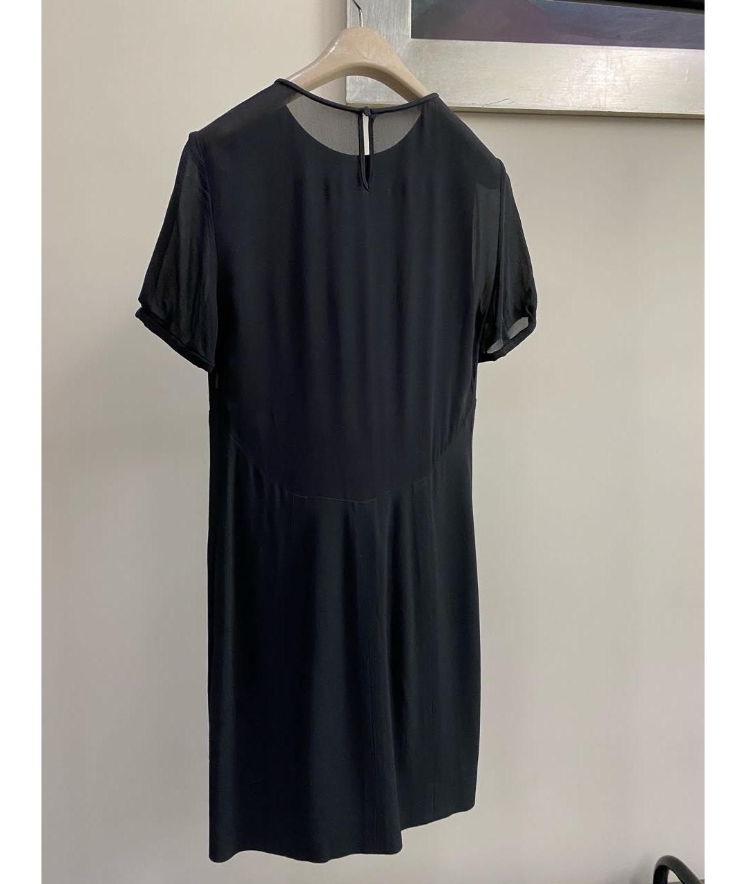 SAINT LAURENT Черное шелковое коктейльное платье, фото 2