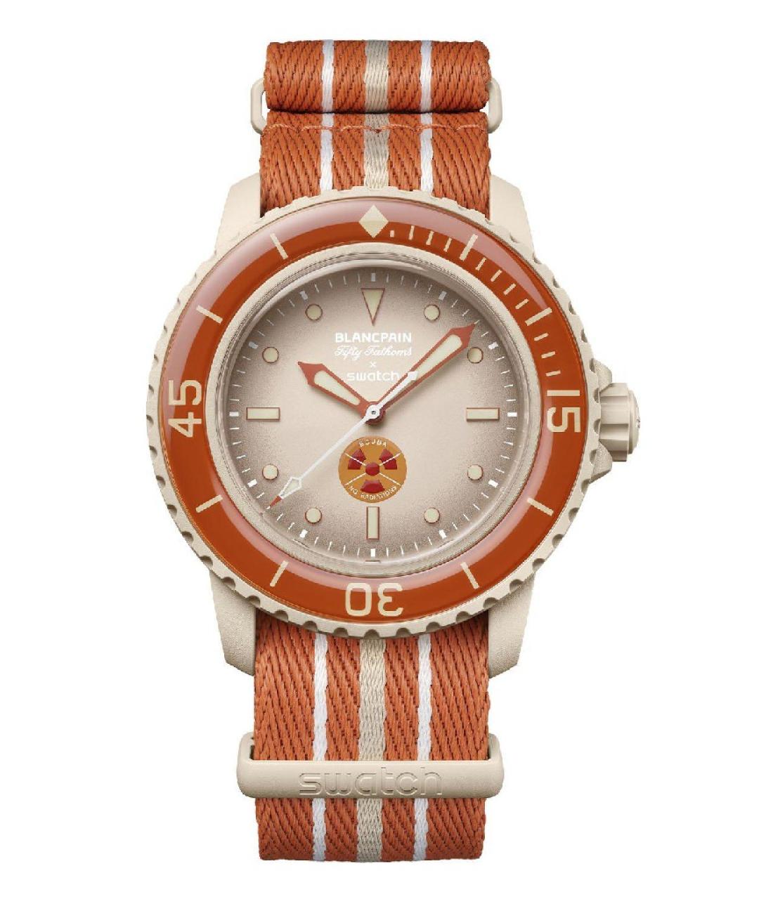 Blancpain Оранжевое стальные часы, фото 1