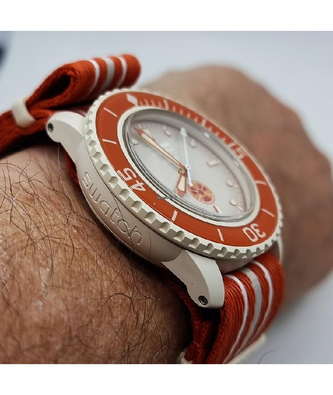 Blancpain Оранжевое стальные часы, фото 3