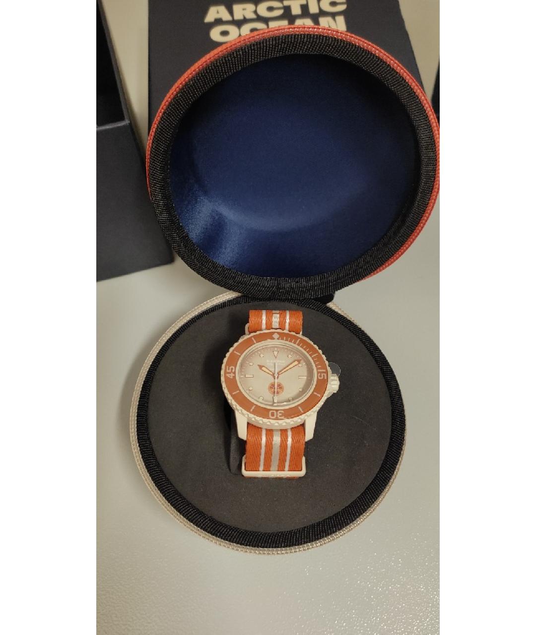 Blancpain Оранжевое стальные часы, фото 4
