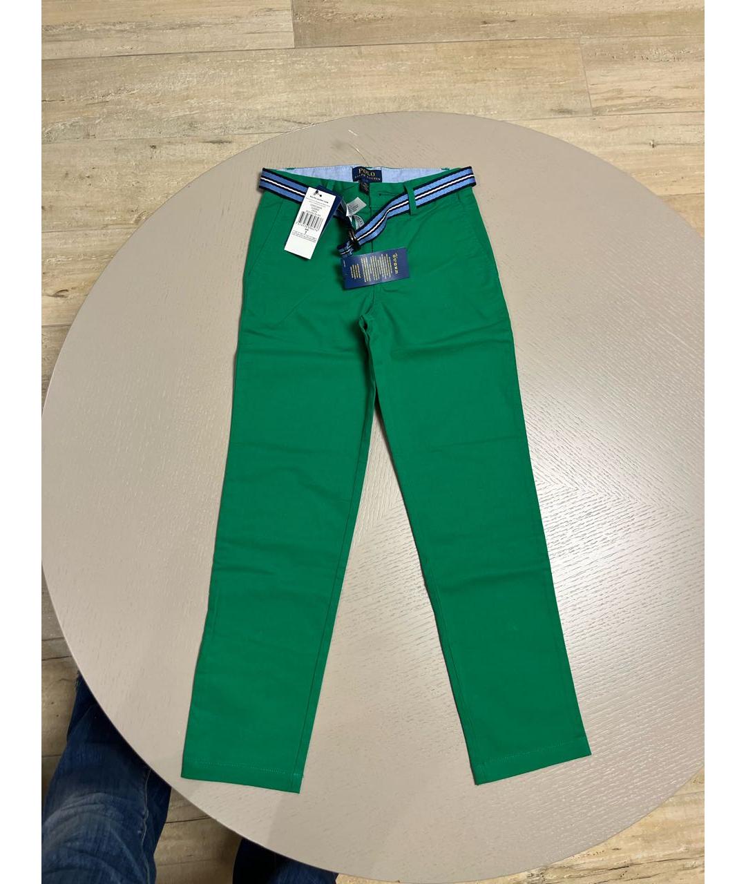 POLO RALPH LAUREN Зеленые хлопковые брюки и шорты, фото 5