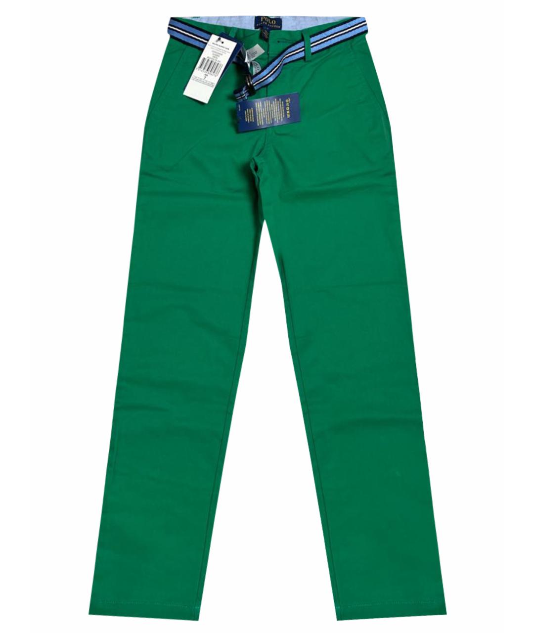 POLO RALPH LAUREN Зеленые хлопковые брюки и шорты, фото 1
