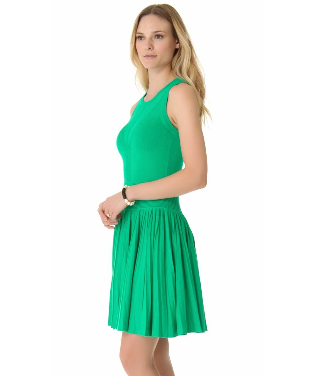 MILLY Зеленые вискозное повседневное платье, фото 3