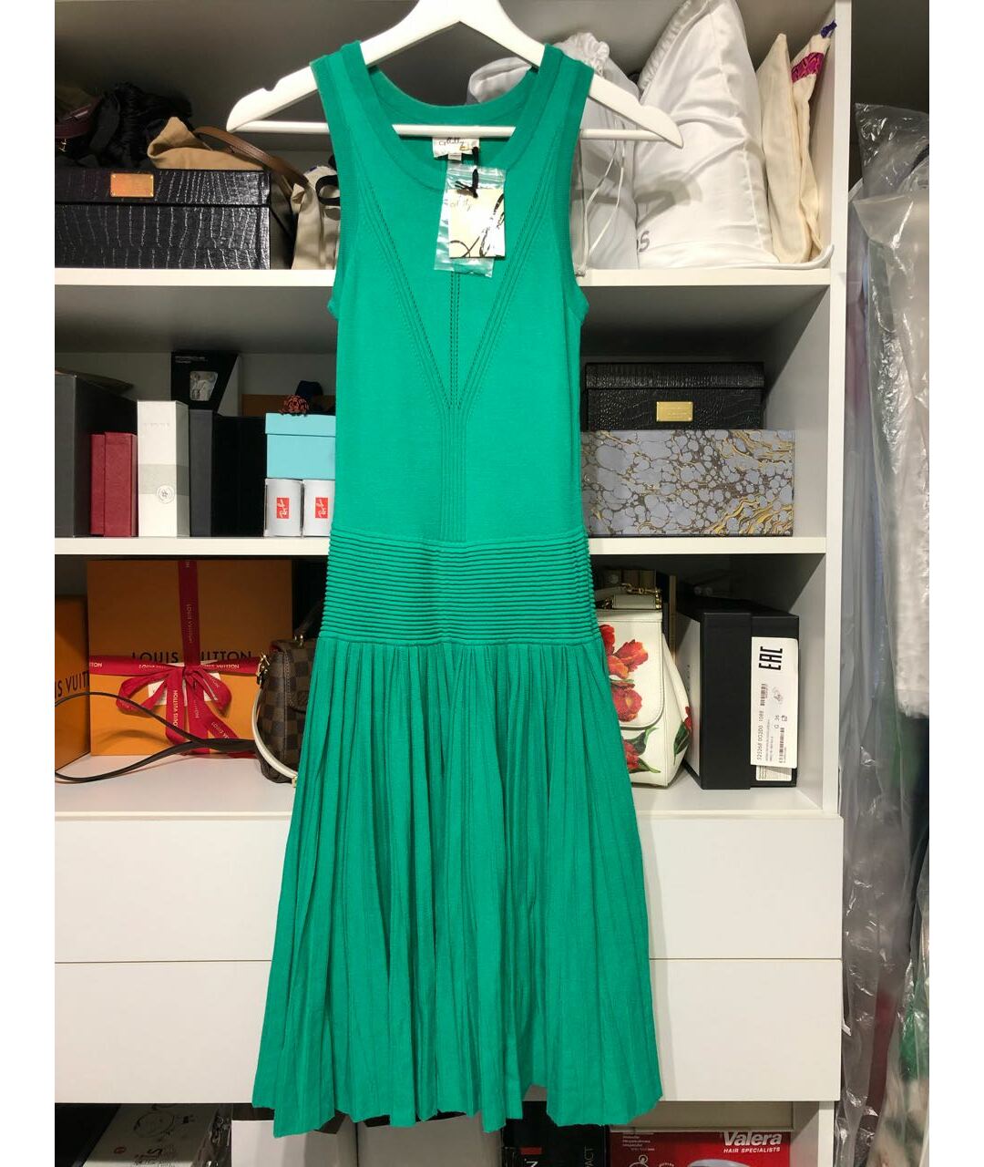 MILLY Зеленые вискозное повседневное платье, фото 7