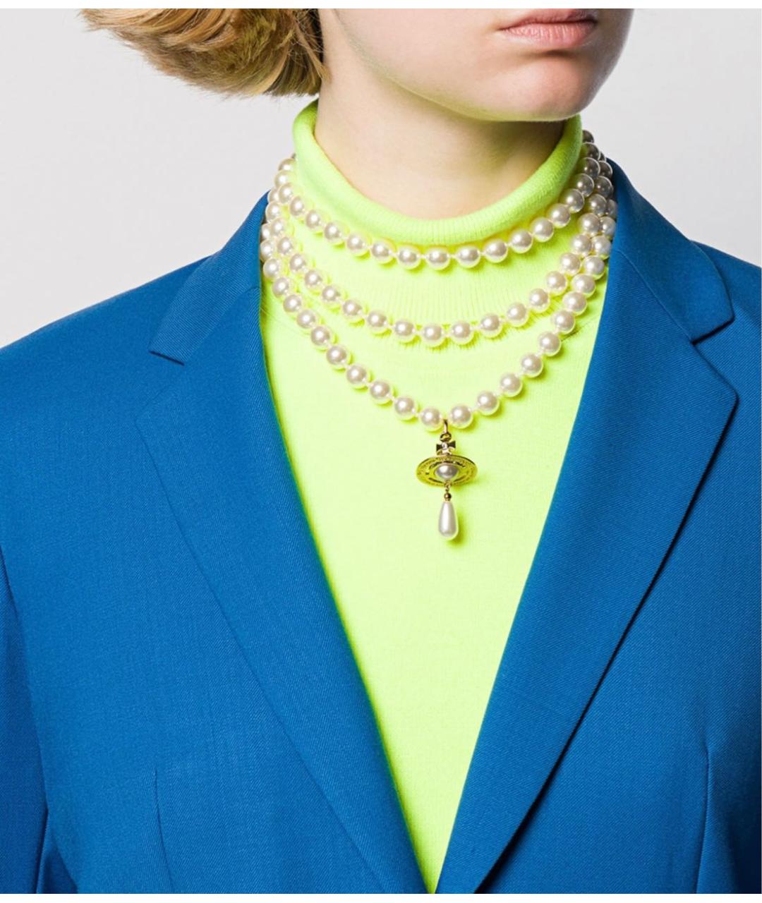 VIVIENNE WESTWOOD Белое жемчужное колье, фото 3