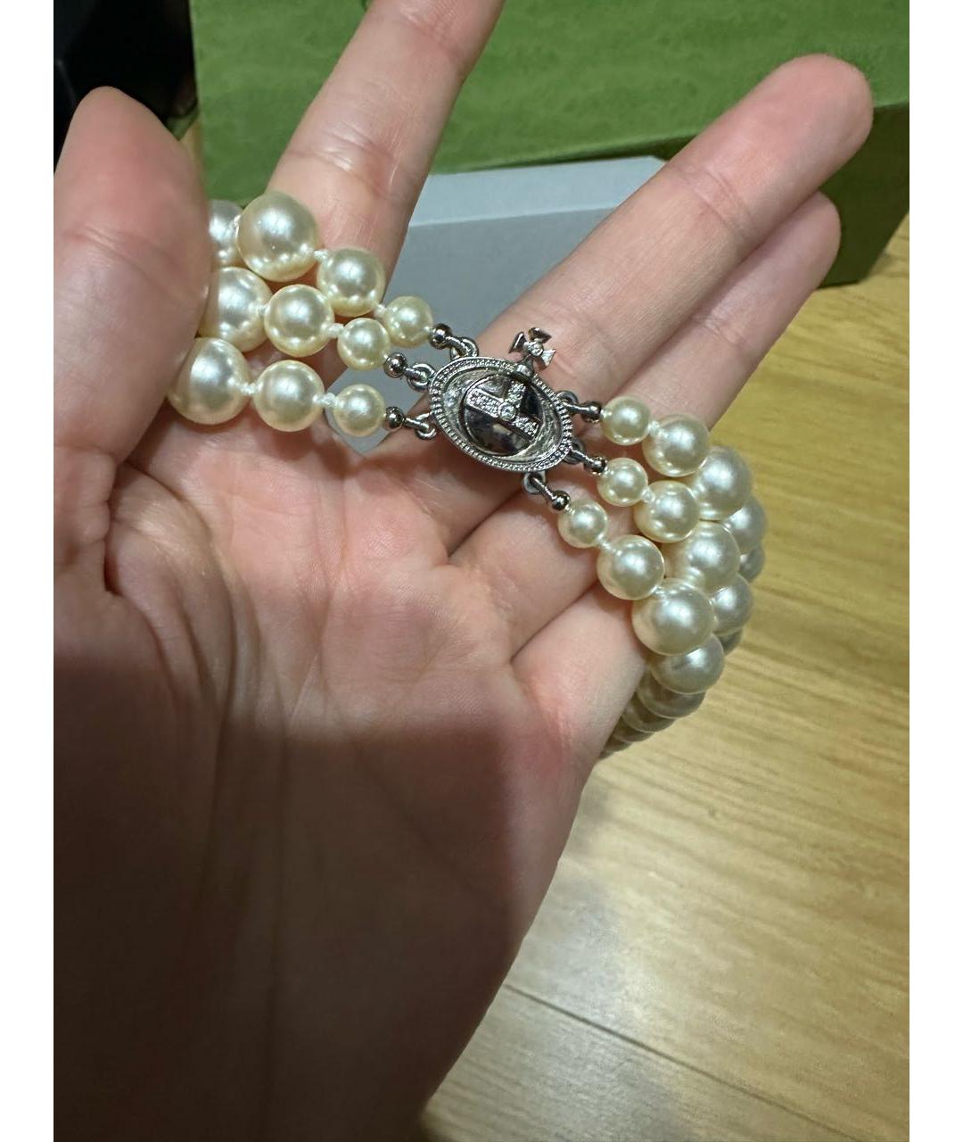 VIVIENNE WESTWOOD Белое жемчужное колье, фото 2