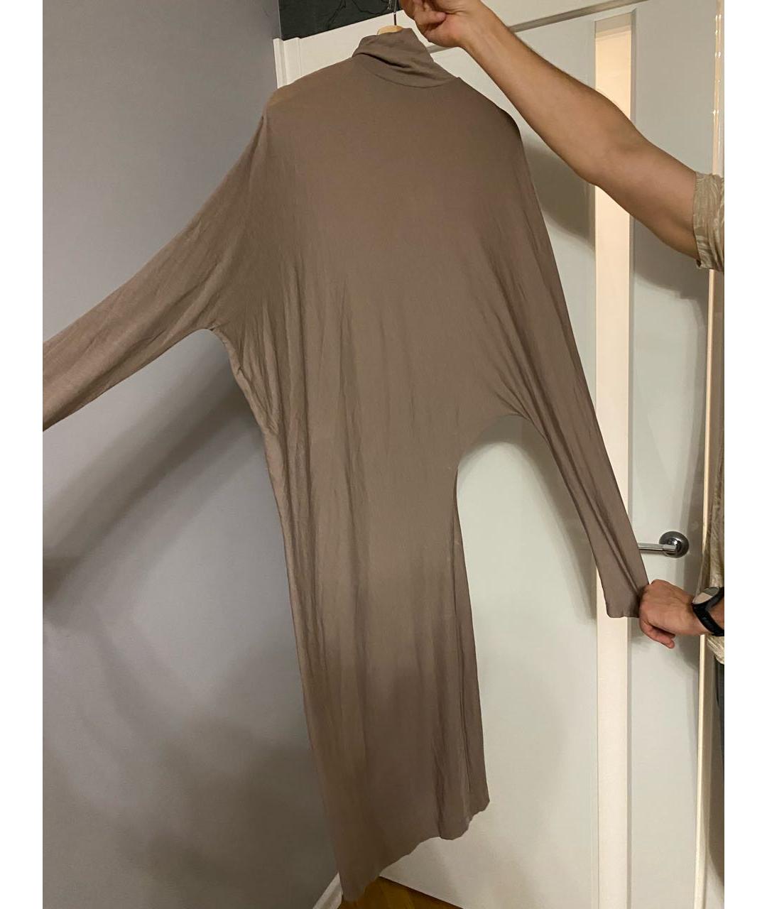 PLEIN SUD Коричневое шерстяное повседневное платье, фото 3
