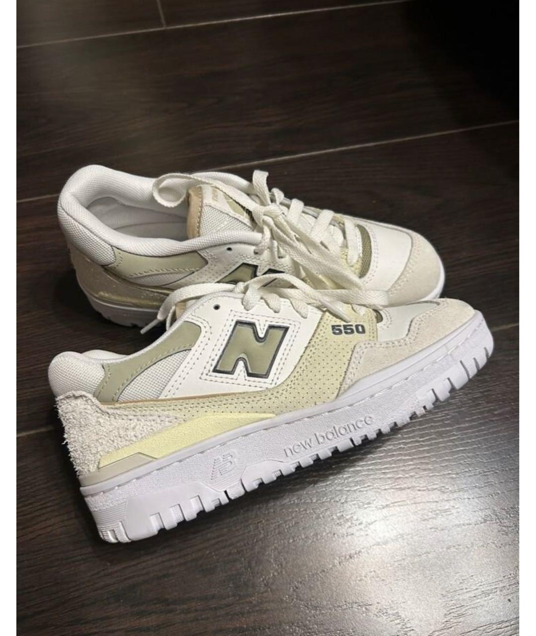 NEW BALANCE Белые кожаные кроссовки, фото 9