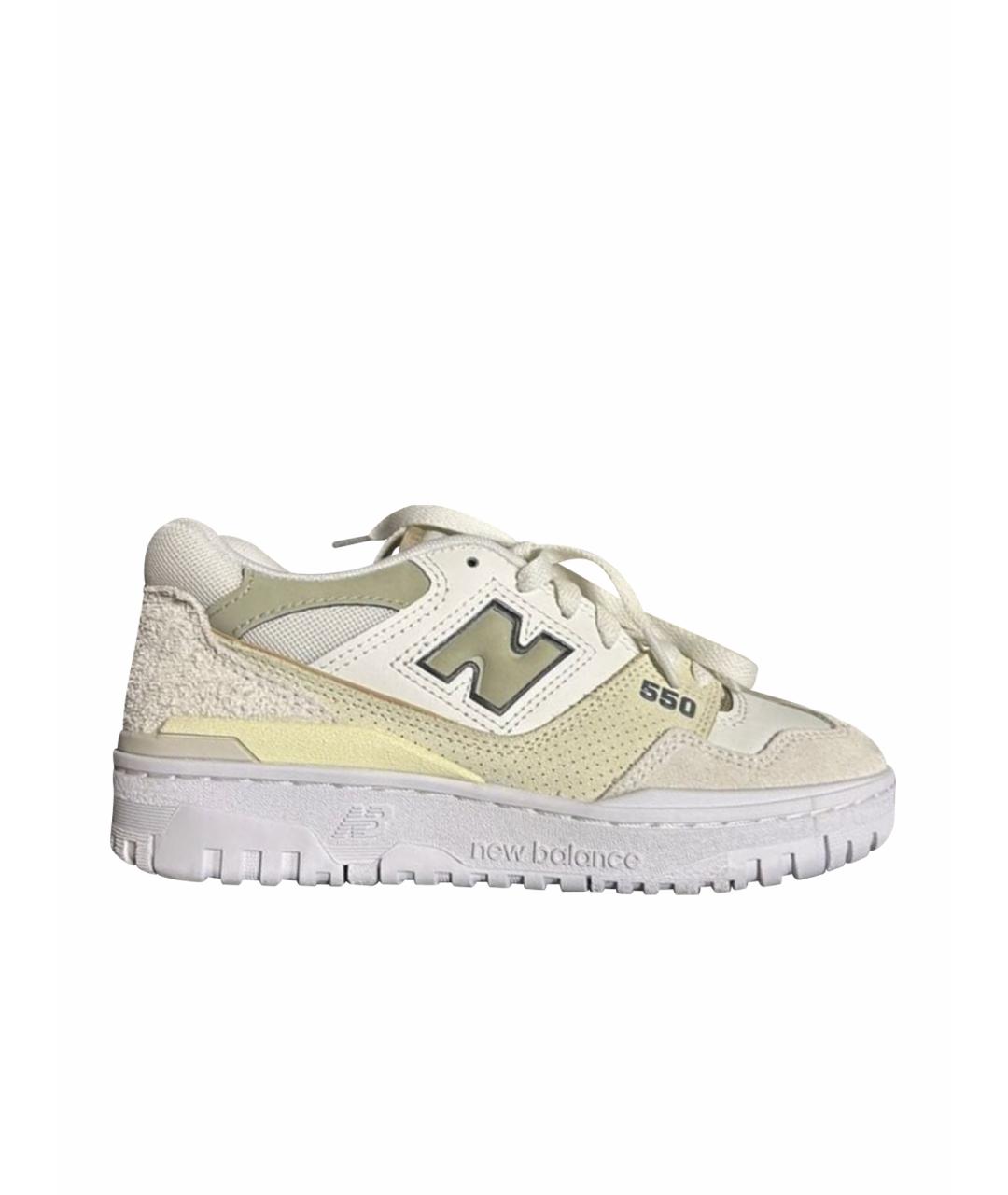 NEW BALANCE Белые кожаные кроссовки, фото 1