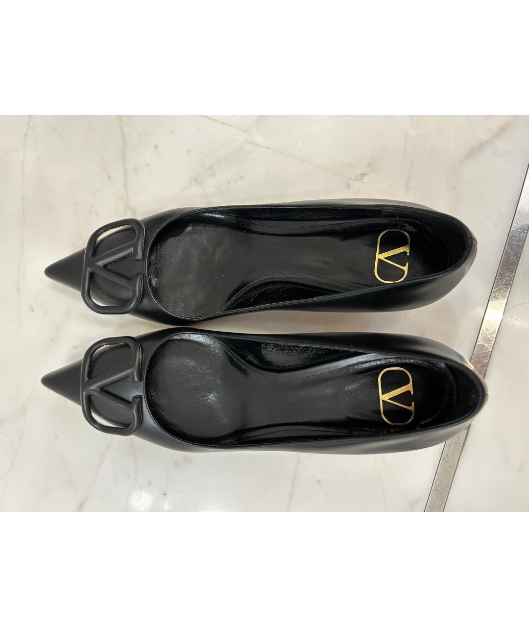 VALENTINO Черные кожаные туфли, фото 3