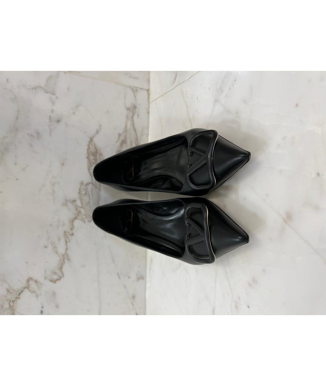 VALENTINO Черные кожаные туфли, фото 2