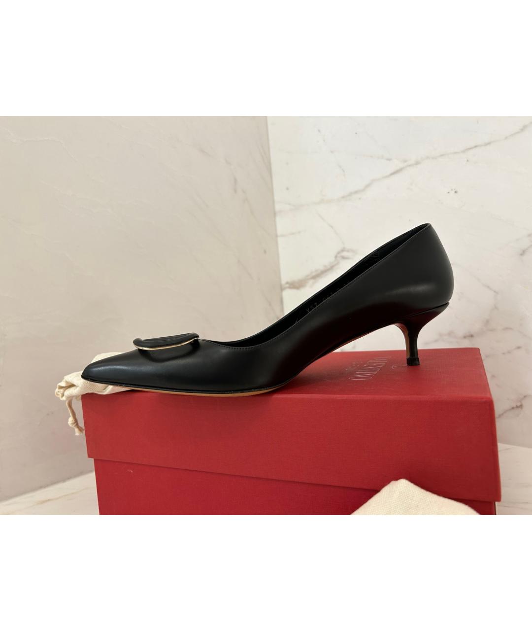 VALENTINO Черные кожаные туфли, фото 8