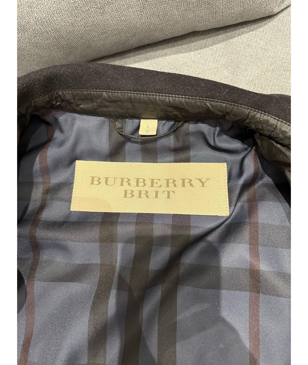 BURBERRY Черная полиэстеровая куртка, фото 7