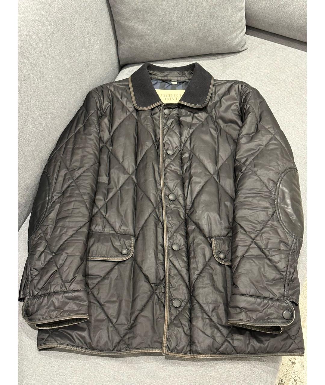 BURBERRY Черная полиэстеровая куртка, фото 9