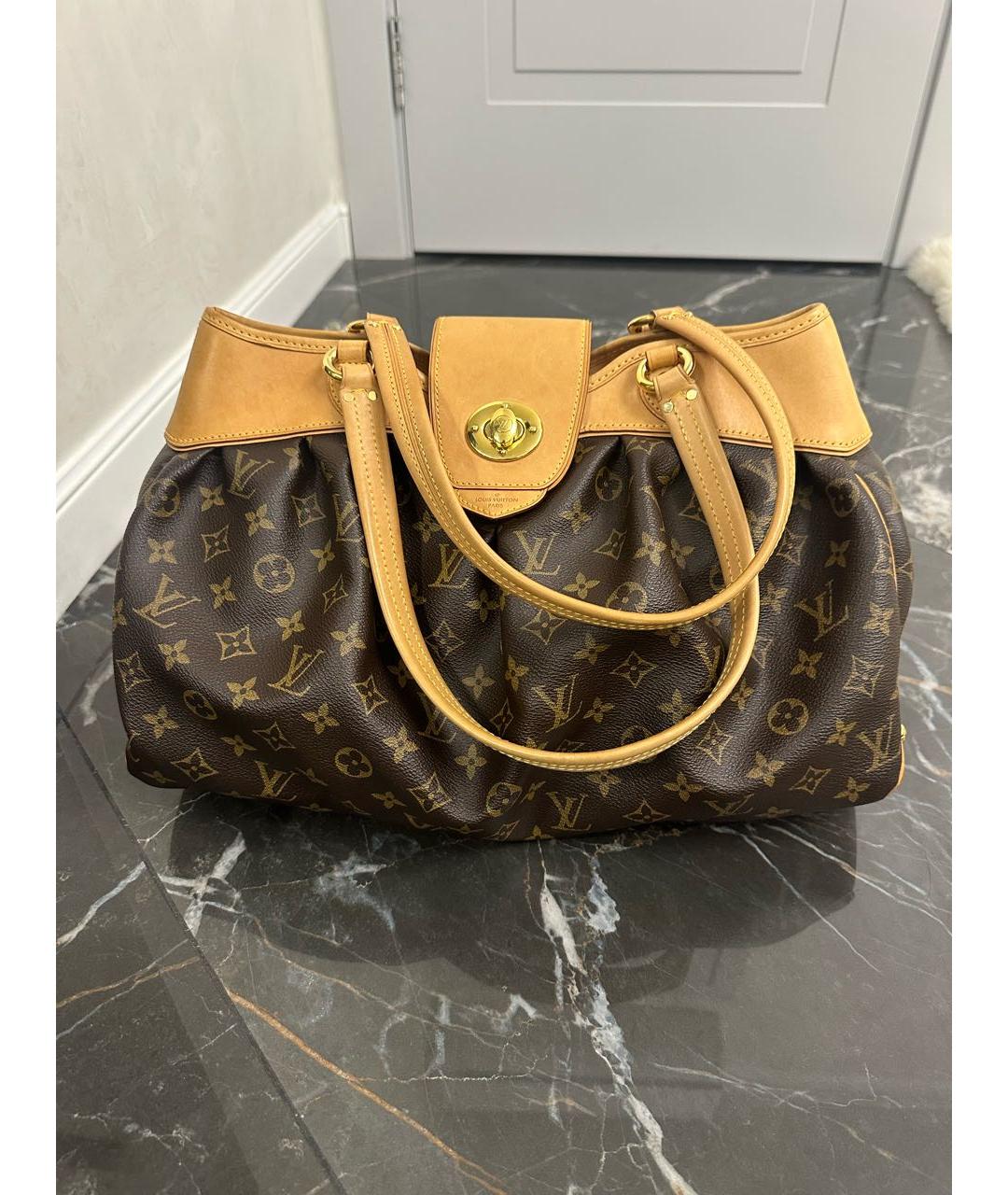 LOUIS VUITTON PRE-OWNED Коричневая сумка тоут, фото 9