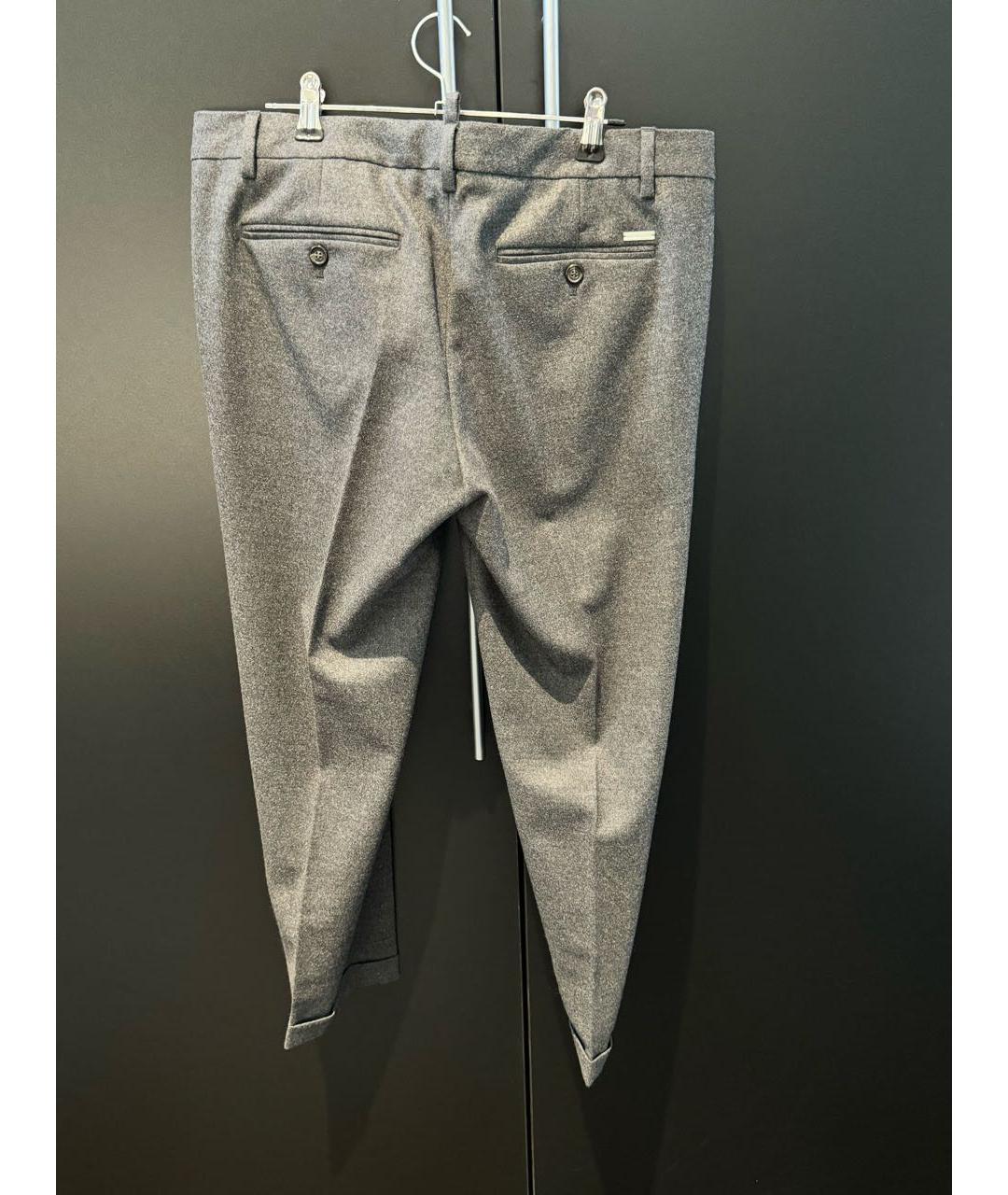 DSQUARED2 Серые хлопковые брюки узкие, фото 3