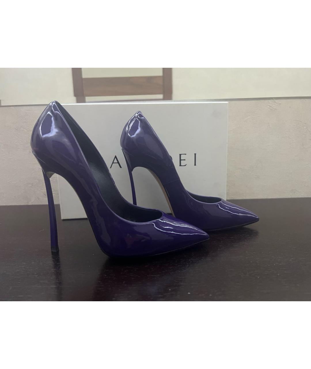 CASADEI Фиолетовые туфли из лакированной кожи, фото 5