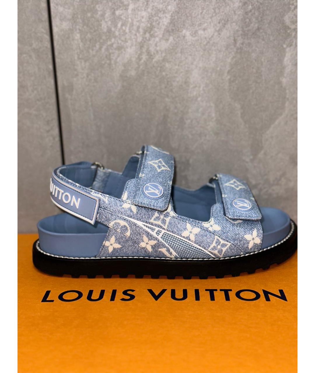 LOUIS VUITTON Голубые сандалии, фото 9