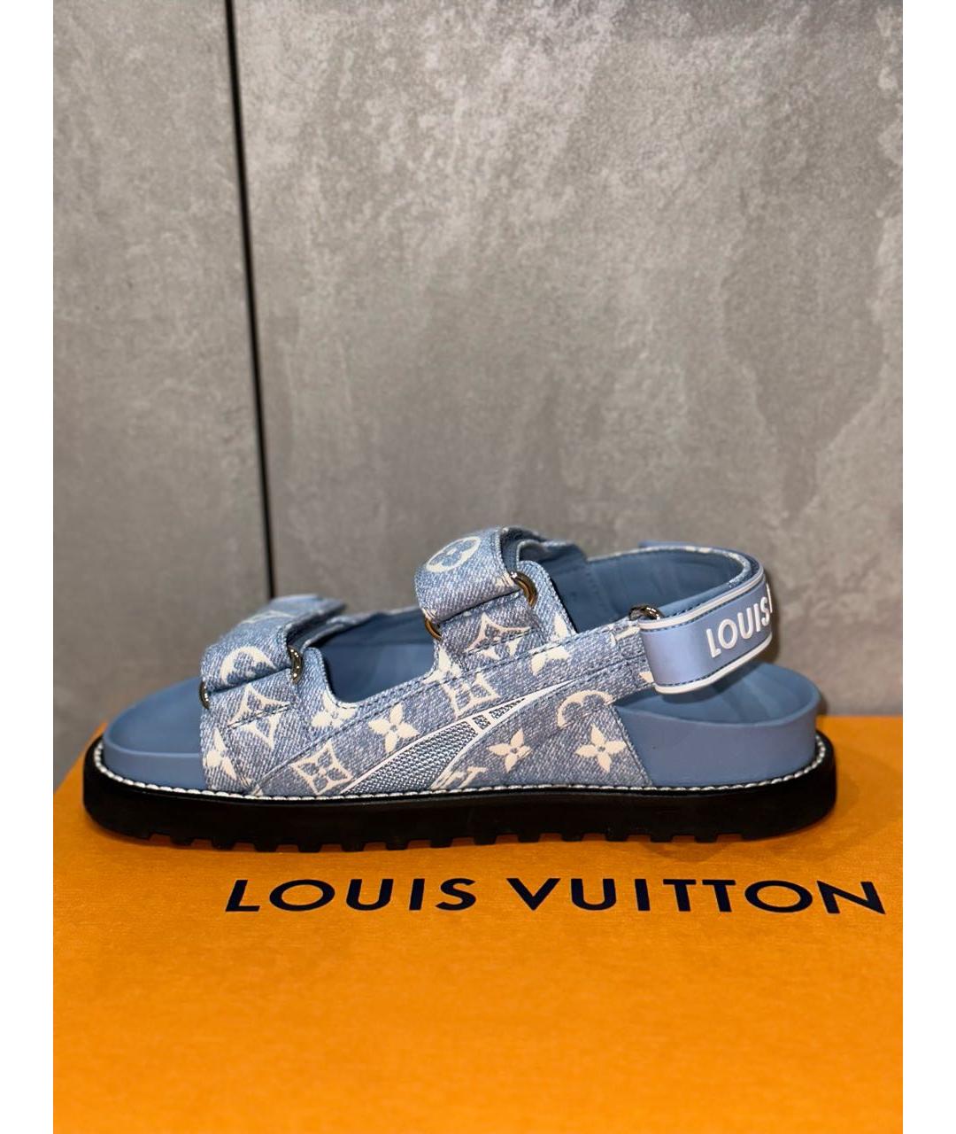 LOUIS VUITTON Голубые сандалии, фото 7