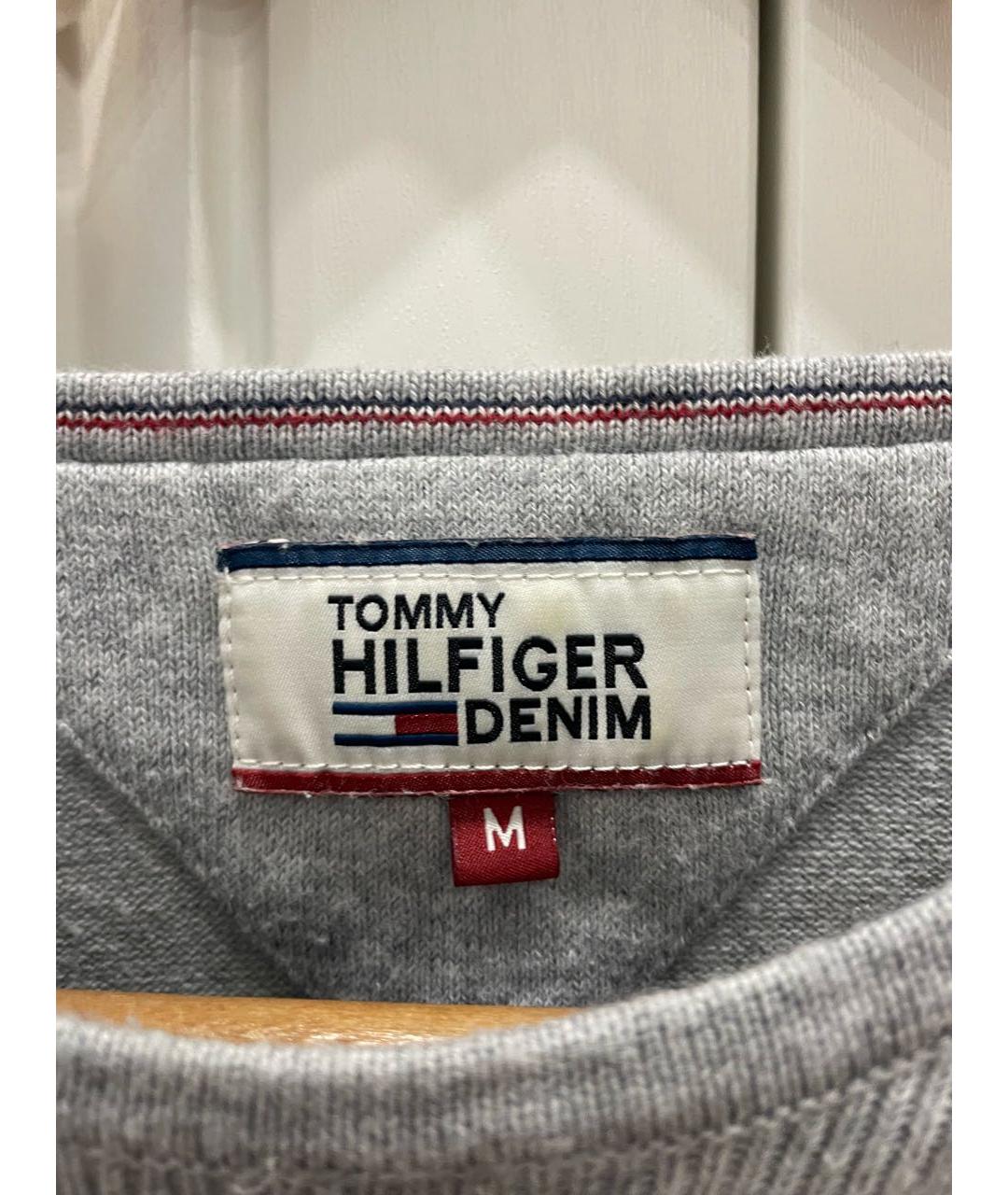 TOMMY HILFIGER Серый хлопковый джемпер / свитер, фото 3