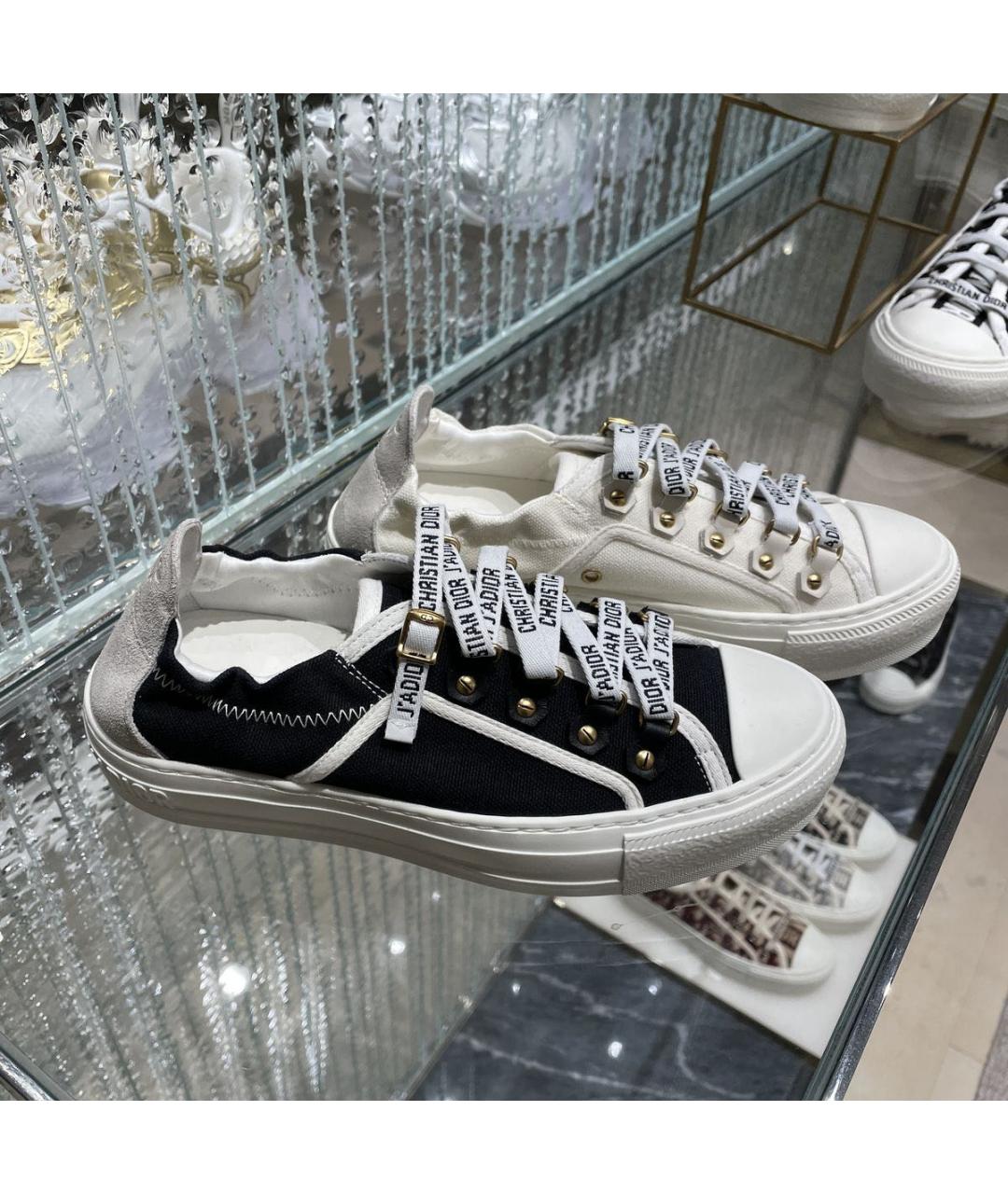 CHRISTIAN DIOR Черные текстильные кеды, фото 6