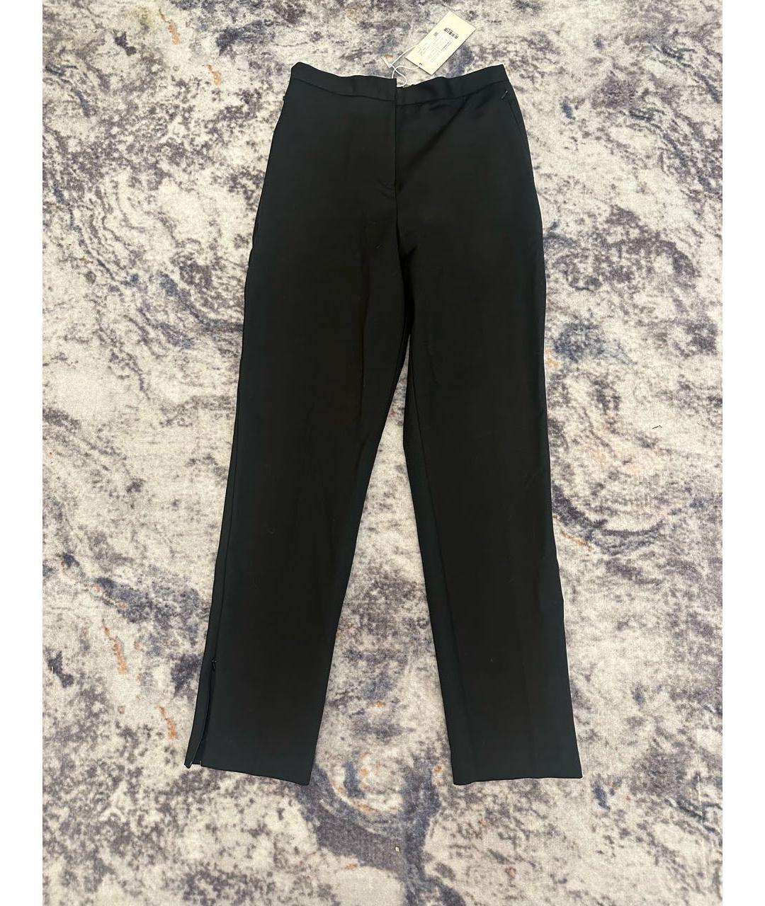 12 STOREEZ Черные хлопко-эластановые брюки узкие, фото 5