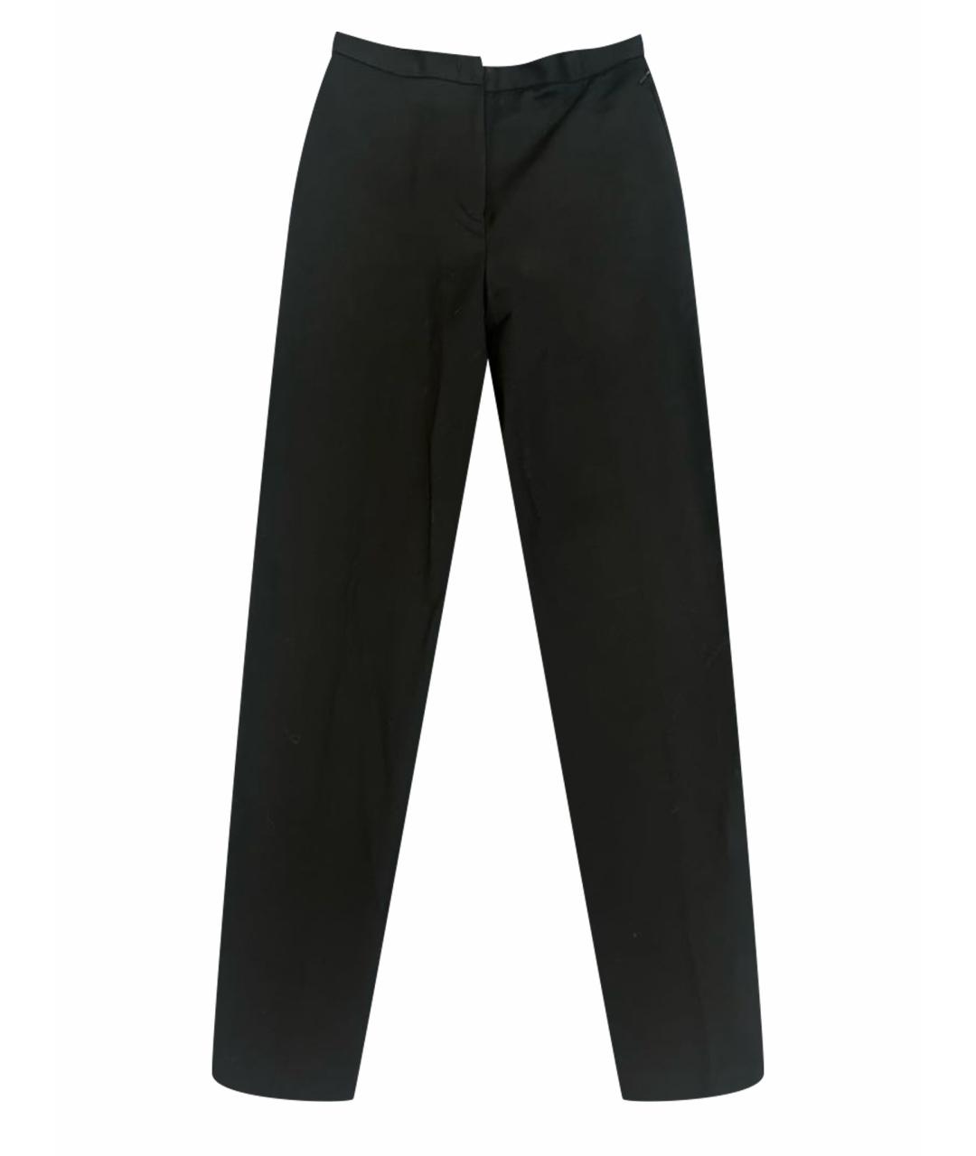 12 STOREEZ Черные хлопко-эластановые брюки узкие, фото 1