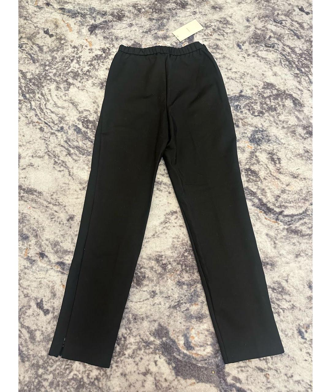 12 STOREEZ Черные хлопко-эластановые брюки узкие, фото 2