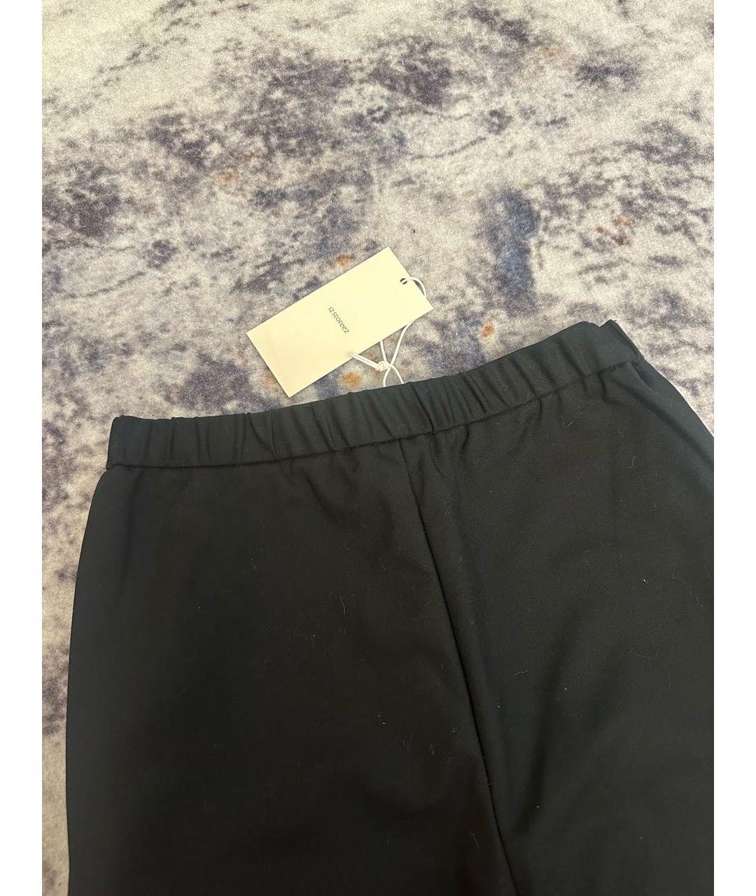 12 STOREEZ Черные хлопко-эластановые брюки узкие, фото 3