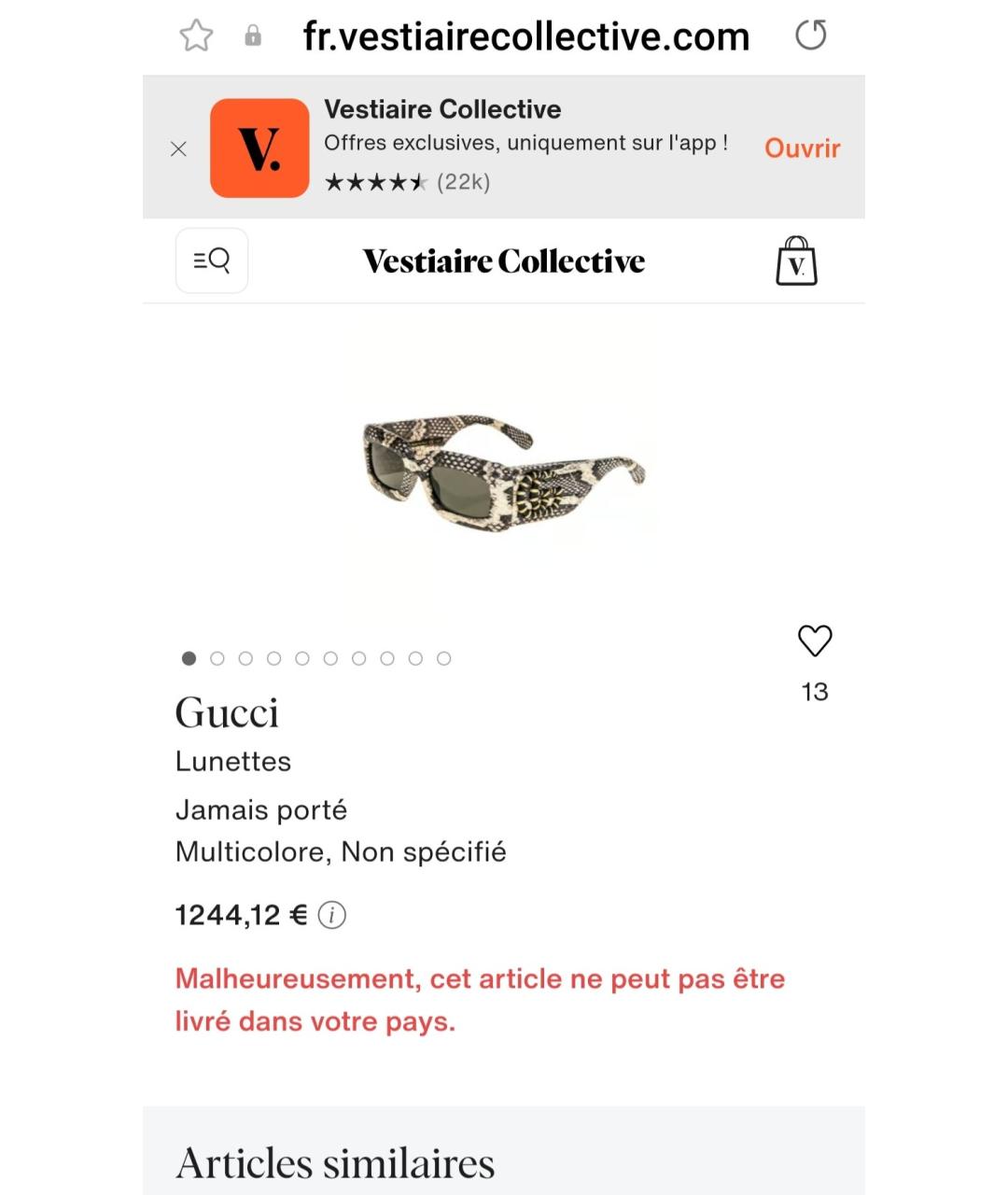 GUCCI Серые солнцезащитные очки, фото 9