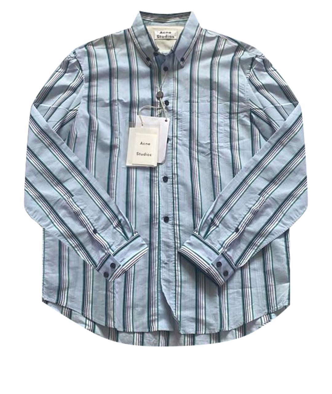 ACNE STUDIOS Голубая хлопковая кэжуал рубашка, фото 1