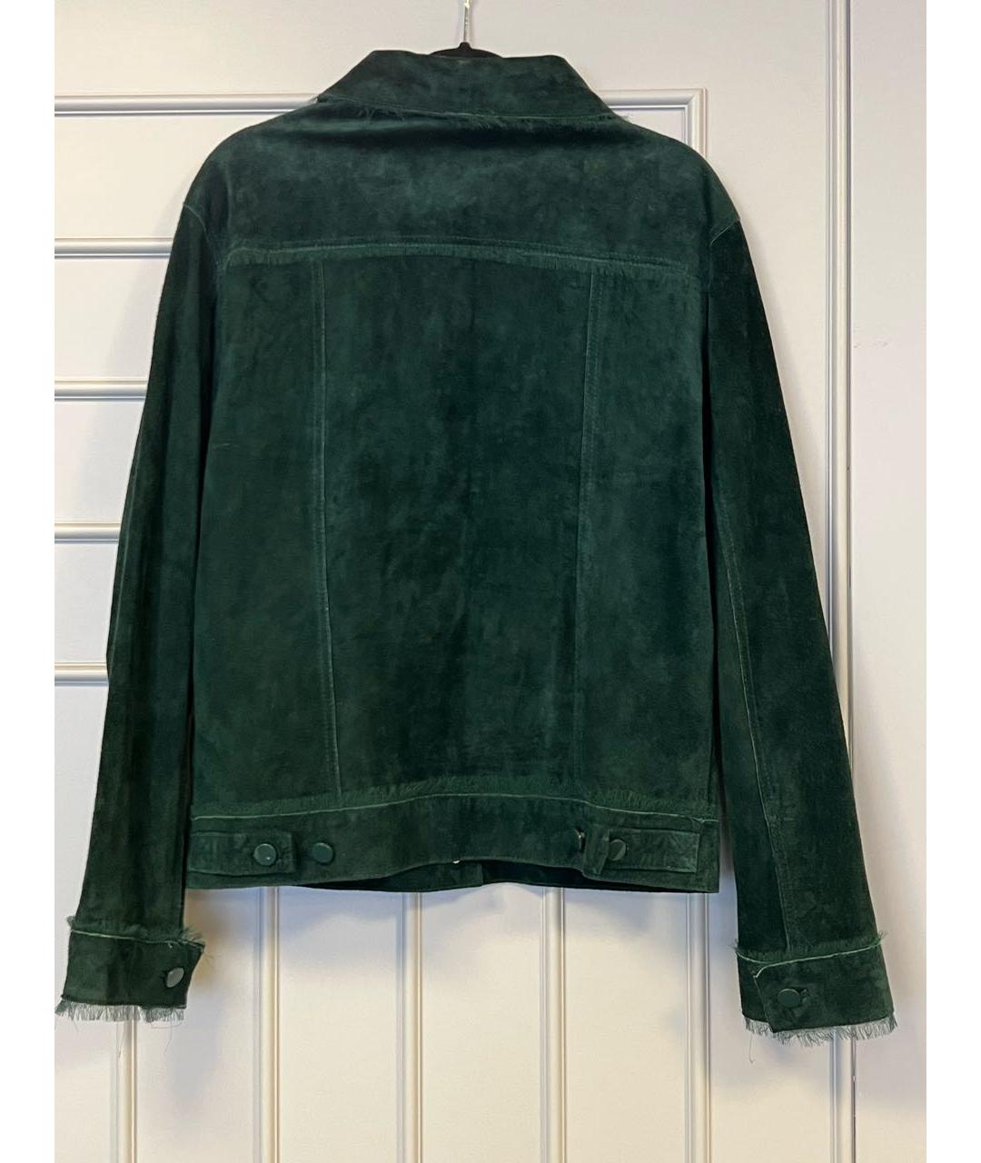 FOREVER UNIQUE Зеленая замшевая куртка, фото 2