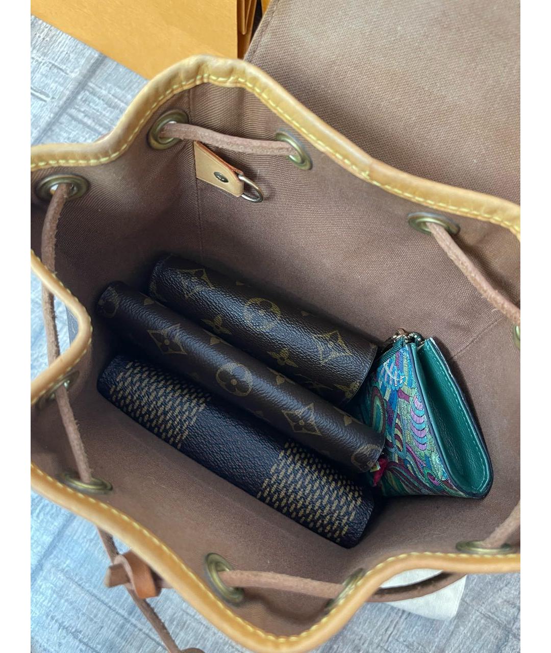 LOUIS VUITTON Коричневый рюкзак, фото 6