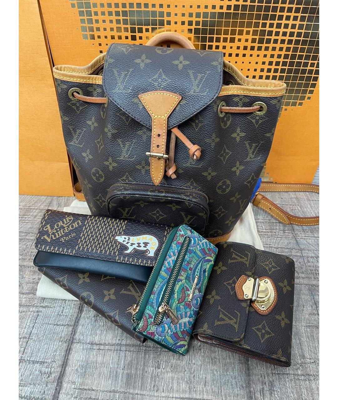 LOUIS VUITTON Коричневый рюкзак, фото 7