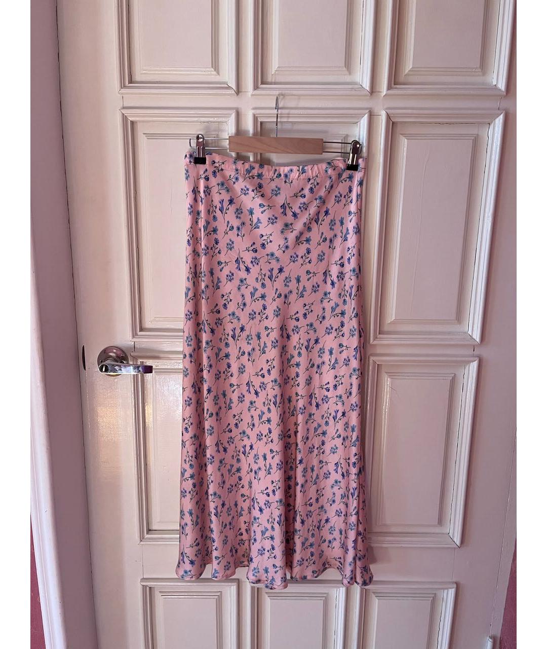 GHOST Розовая вискозная юбка миди, фото 5